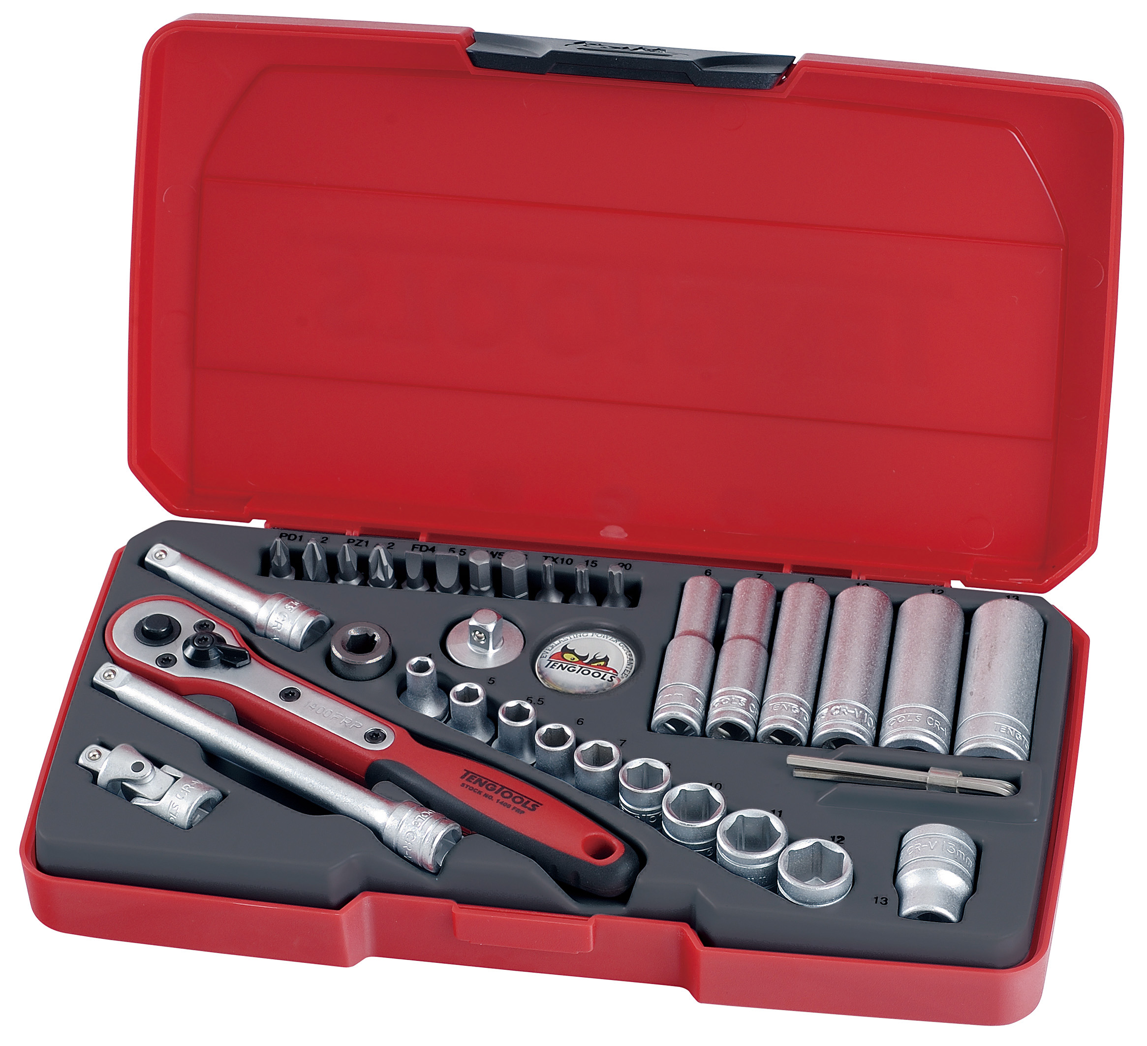 TENGTOOLS Socket Set (1/4" Drive, 36 Piece)