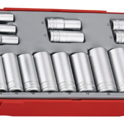 TENGTOOLS Deep Socket Set (3/8" Drive, 16 Piece)