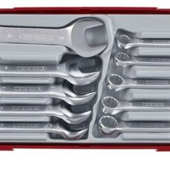 TENGTOOLS Double Open Spanner Set (10 Piece, Stubby, 10-19mm)