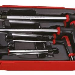 TENGTOOLS T-Handle HEX Key Set (Imperial, Ball End, 7 Piece)
