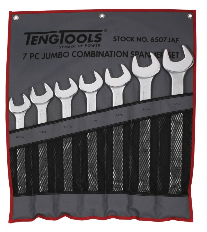 TENGTOOLS Combination Spanner Set (7 Piece, 1.5/16-1.7/8")
