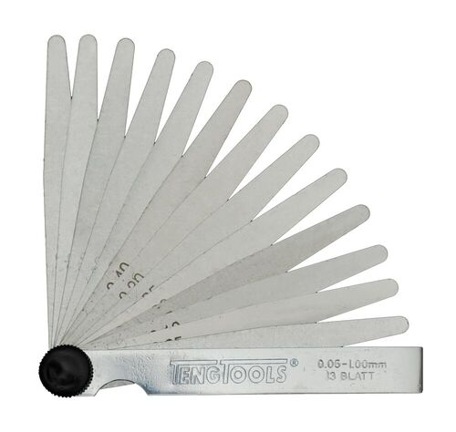 TENGTOOLS Feeler Guage (0.05-1mm, 100mm, 20 Piece)