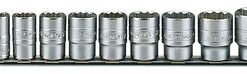 TENGTOOLS Socket Clip Rail (1/2" Drive, 15 Piece)