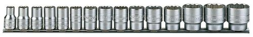 TENGTOOLS Socket Clip Rail (1/2" Drive, 15 Piece)