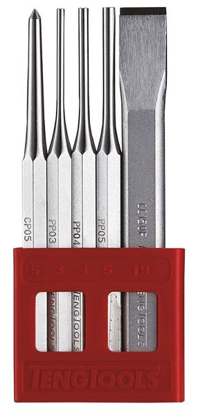 TENGTOOLS Punch and Chisel Set (5 Piece)