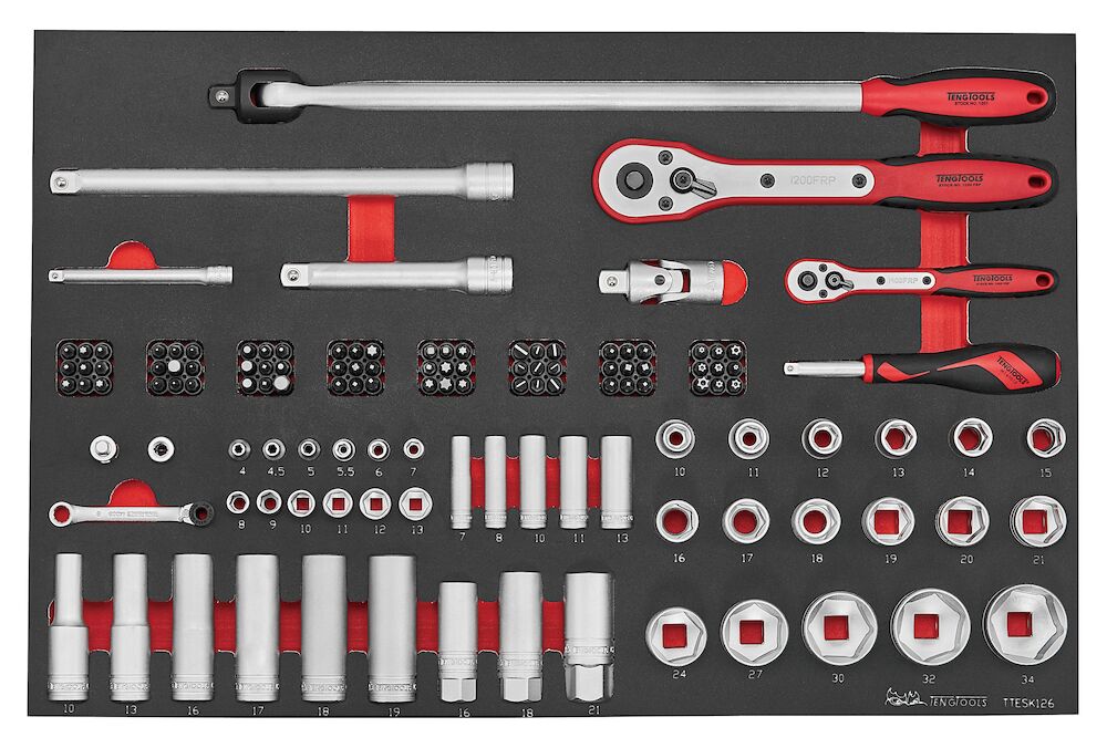 TENGTOOLS Tool Kit (179 Piece, EVA, Roller Cabinet) - Image 4