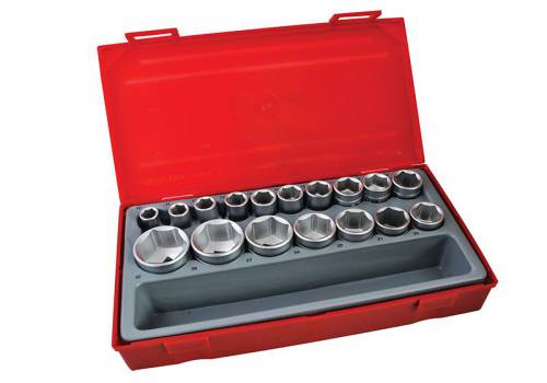TENGTOOLS Socket Set (1/2" Drive, 17 Piece, 6 Point)