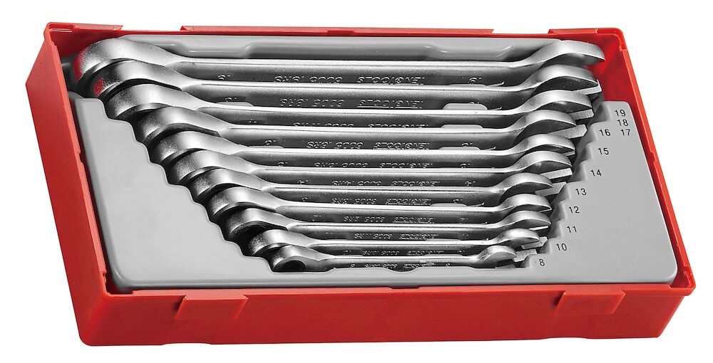 TENGTOOLS Ratchet Spanner Set (11 Piece, 8-19mm)