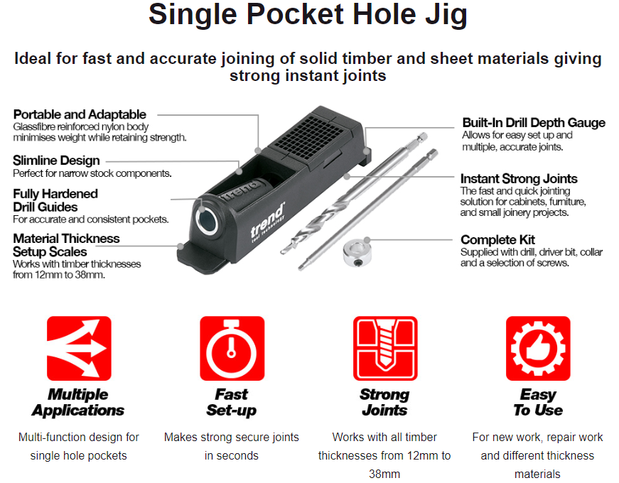TREND Pocket Hole Jig (Single) - Image 2