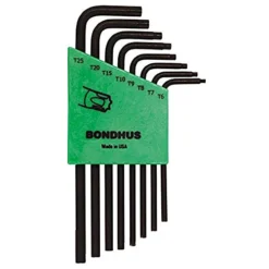 BONDHUS Torx Key Set (TX6-TX25, Tamperproof)