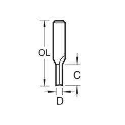 Alternative view of TREND Two Flute Cutter (3.2x11mm, 1/4" Shank)