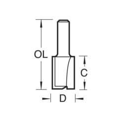 Alternative view of TREND Two Flute Cutter (9.5x25mm, 1/4" Shank)