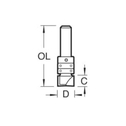 Alternative view of TREND Bearing Guided Profiler (9.5x13mm, 1/4" Shank)