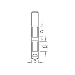 Alternative view of TREND Guided Pierce & Trim D. 2 Flute (12.7xD.22.5mm 1/2" S)