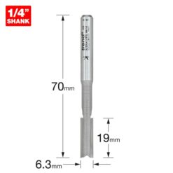 Alternative view of TREND Pocket Two Flute Cutter (6.3x19mm, 1/4" Shank)
