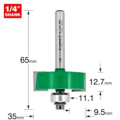 Alternative view of TREND Bearing Guided Rebater (35x12.7mm, 1/4" Shank)