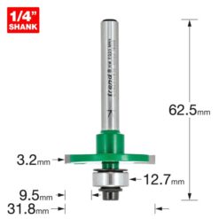 Alternative view of TREND Slotting Cutter (3.2mm, 31.8x9.5mm, 1/4" Shank)
