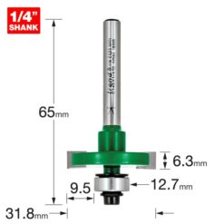 Alternative view of TREND Slotting Cutter (6.3mm, 31.8x9.5mm, 1/4" Shank)
