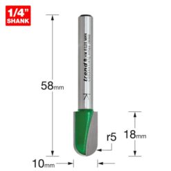 Alternative view of TREND Radius Cutter (5mm, 10x18mm, 1/4" Shank)