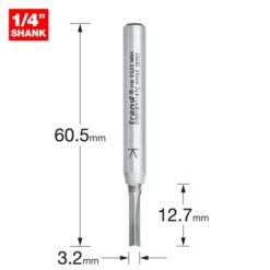 Alternative view of TREND Two Flute Cutter (3.2x12.7mm, 1/4" Shank)
