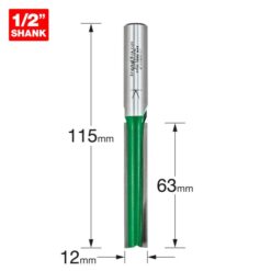 TREND Two Flute Cutter (12x63mm, 1/2" Shank) - Image 2