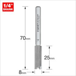 Alternative view of TREND Two Flute Cutter (8x25mm, 1/4" Shank)