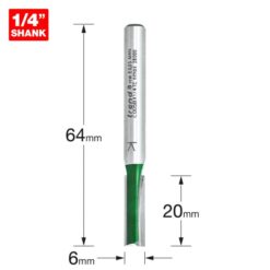 Alternative view of TREND Two Flute Cutter (6x20mm, 1/4" Shank)