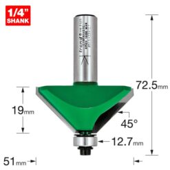 Alternative view of TREND Bearing Guided Chamfer (45°, 51x19mm, 1/2" Shank)