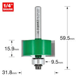 Alternative view of TREND Bearing Guided Rebate (31.8x15.9mm, 9.5mm, 1/4" Shank)