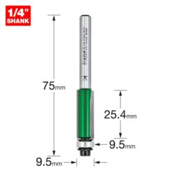 Alternative view of TREND Bearing Guided Trimmer (9.5x25mm, 1/4" Shank)