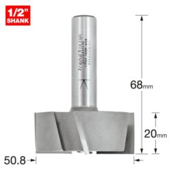 Alternative view of TREND Tenon Cutter (50x20mm, 1/2" Shank)