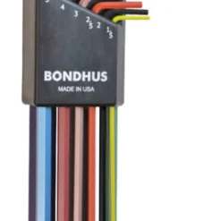 BONDHUS Hex Key Set (Colorguard, 9 Piece, Metric, Ball End, Long)