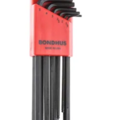 BONDHUS Hex Key Set (9 Piece, Metric, Ball End, Long)