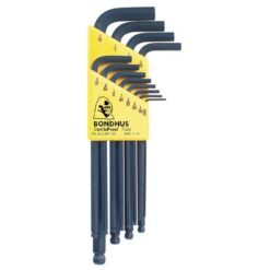 BONDHUS Hex Key Set (12 Piece, Imperial, Ball End, Long)