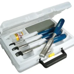STANLEY Bevel Edge Chisel Set (6,12,18,25mm & Oilstone)