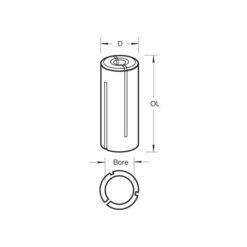 Alternative view of TREND Collet Sleeve (6.35mm to 8mm, 25mm)