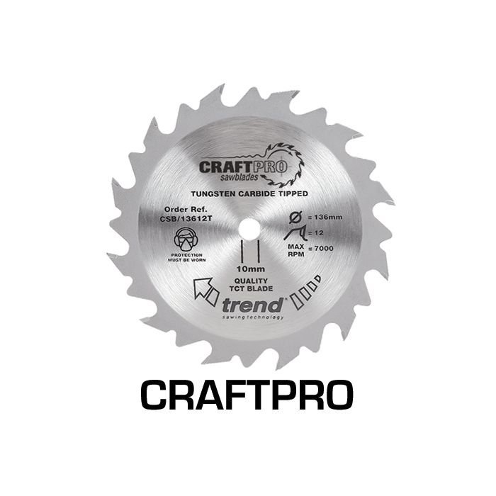 TREND CRAFTPRO Saw Blade (190x30mm, 40T, Thin Kerf)