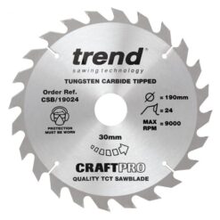 TREND CRAFTPRO Saw Blade (190x30mm, 24T)