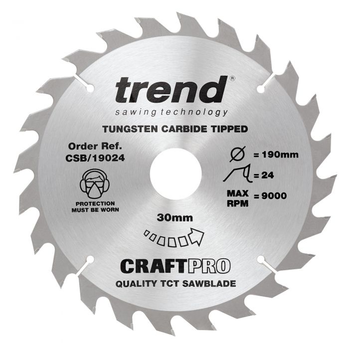 TREND CRAFTPRO Saw Blade (190x30mm, 24T)