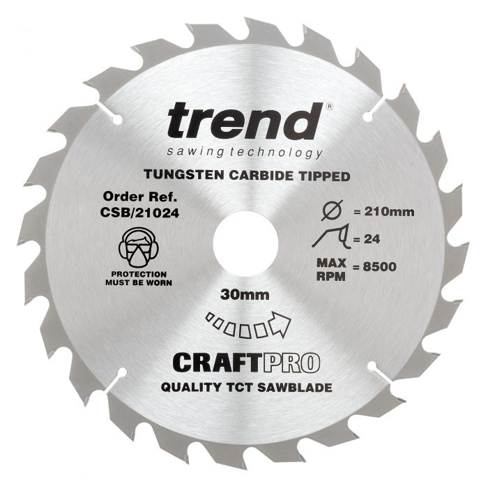 TREND CRAFTPRO Saw Blade (210x30mm, 24T)