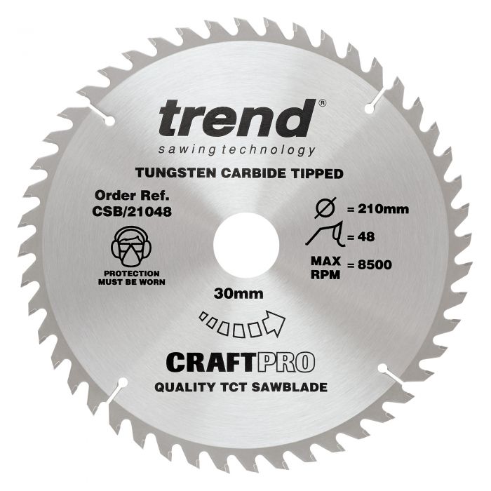 TREND CRAFTPRO Saw Blade (210x30mm, 48T)