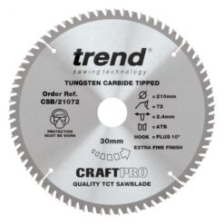 TREND CRAFTPRO Saw Blade (210x30mm, 72T)