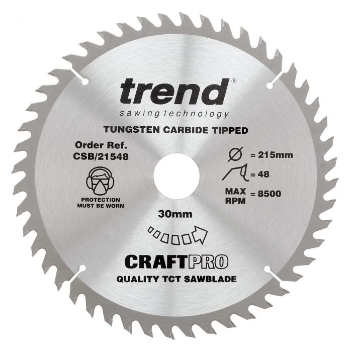 TREND CRAFTPRO Saw Blade (216x30mm, 48T)
