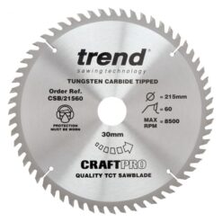 TREND CRAFTPRO Saw Blade (215x30mm, 60T)