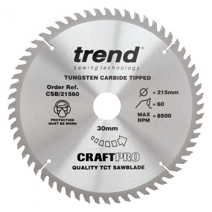 TREND CRAFTPRO Saw Blade (215x30mm, 60T)