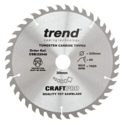 TREND CRAFTPRO Saw Blade (235x30mm, 40T)