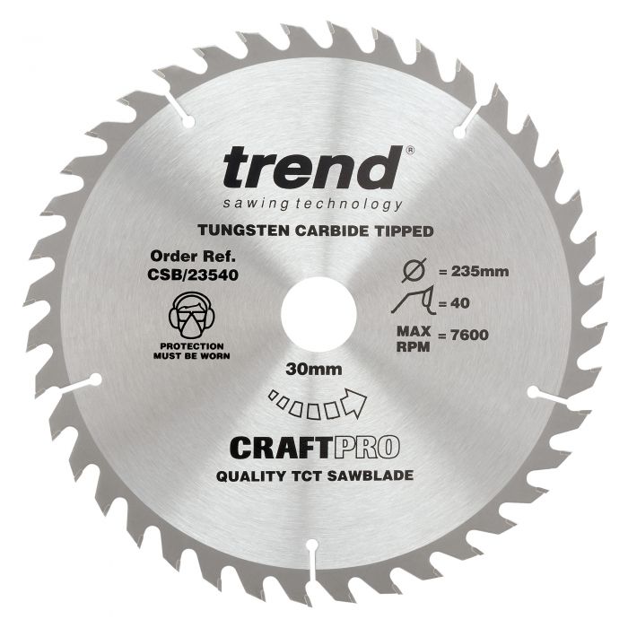 TREND CRAFTPRO Saw Blade (235x30mm, 40T)