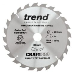 TREND CRAFTPRO Saw Blade (250x30mm, 24T)