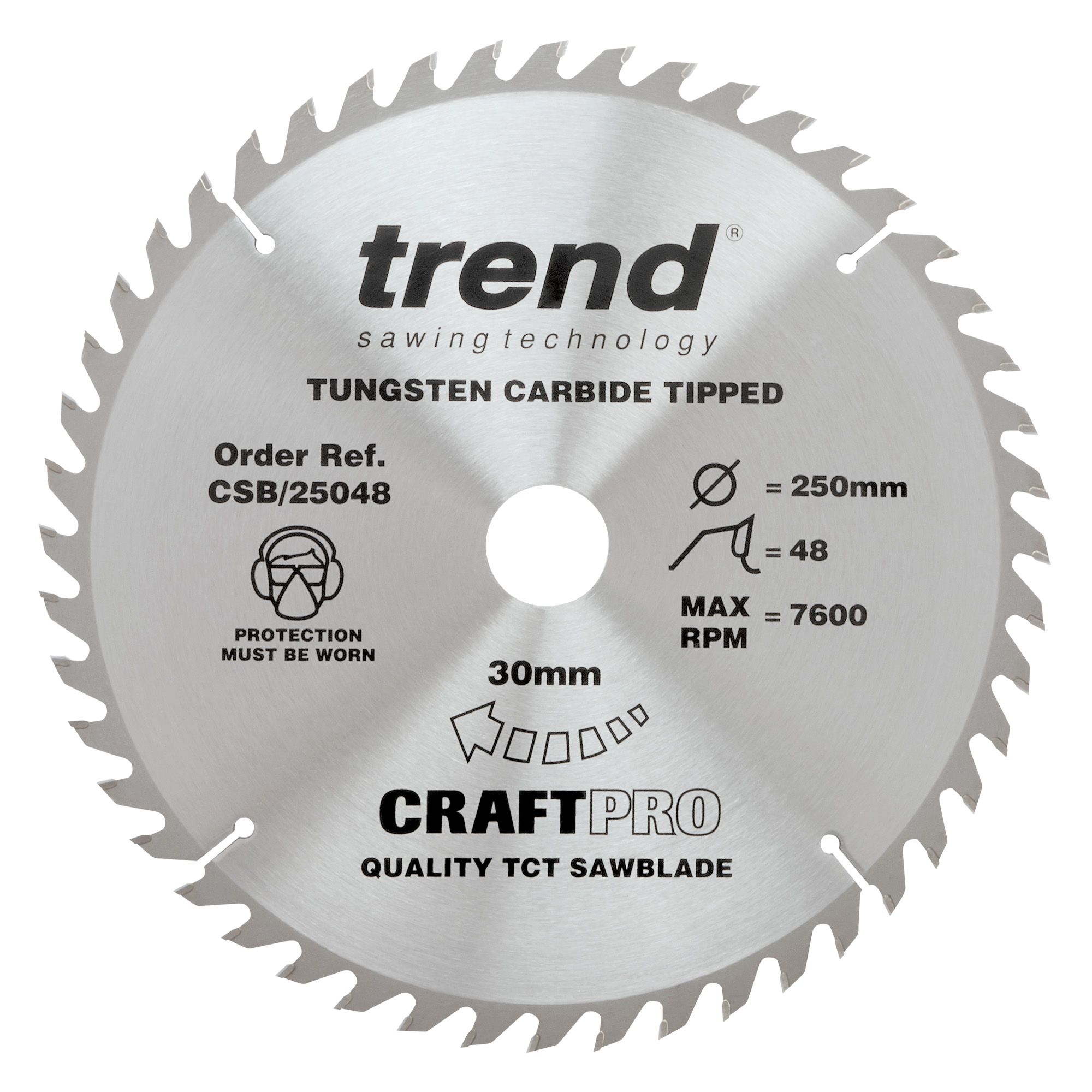 TREND CRAFTPRO Saw Blade (250x30mm, 48T)