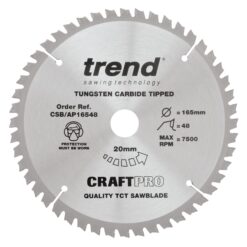 TREND CRAFTPRO Saw Blade (165x20mm, 48T, TC)